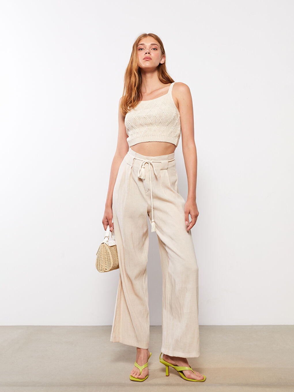 Pantaloni Largi Simpli cu Croială Standard pentru Femei