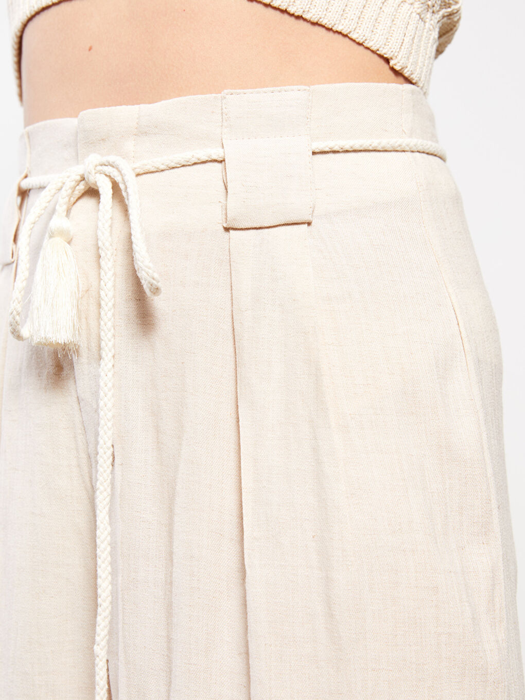 Pantaloni Largi Simpli cu Croială Standard pentru Femei-2