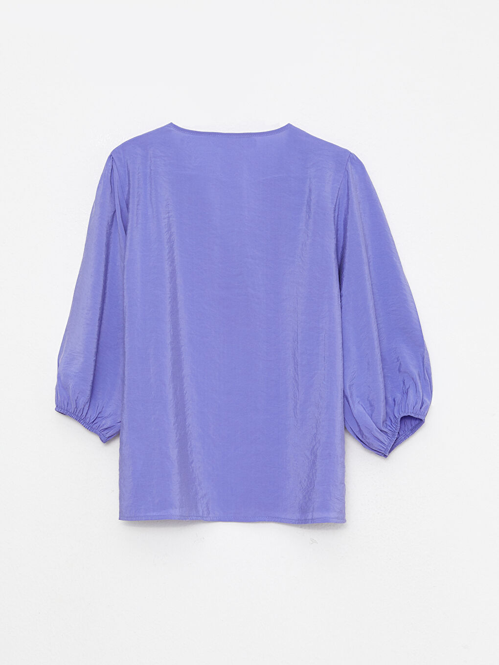 قميص سادة بياقة على شكل حرف V للسيدات-6