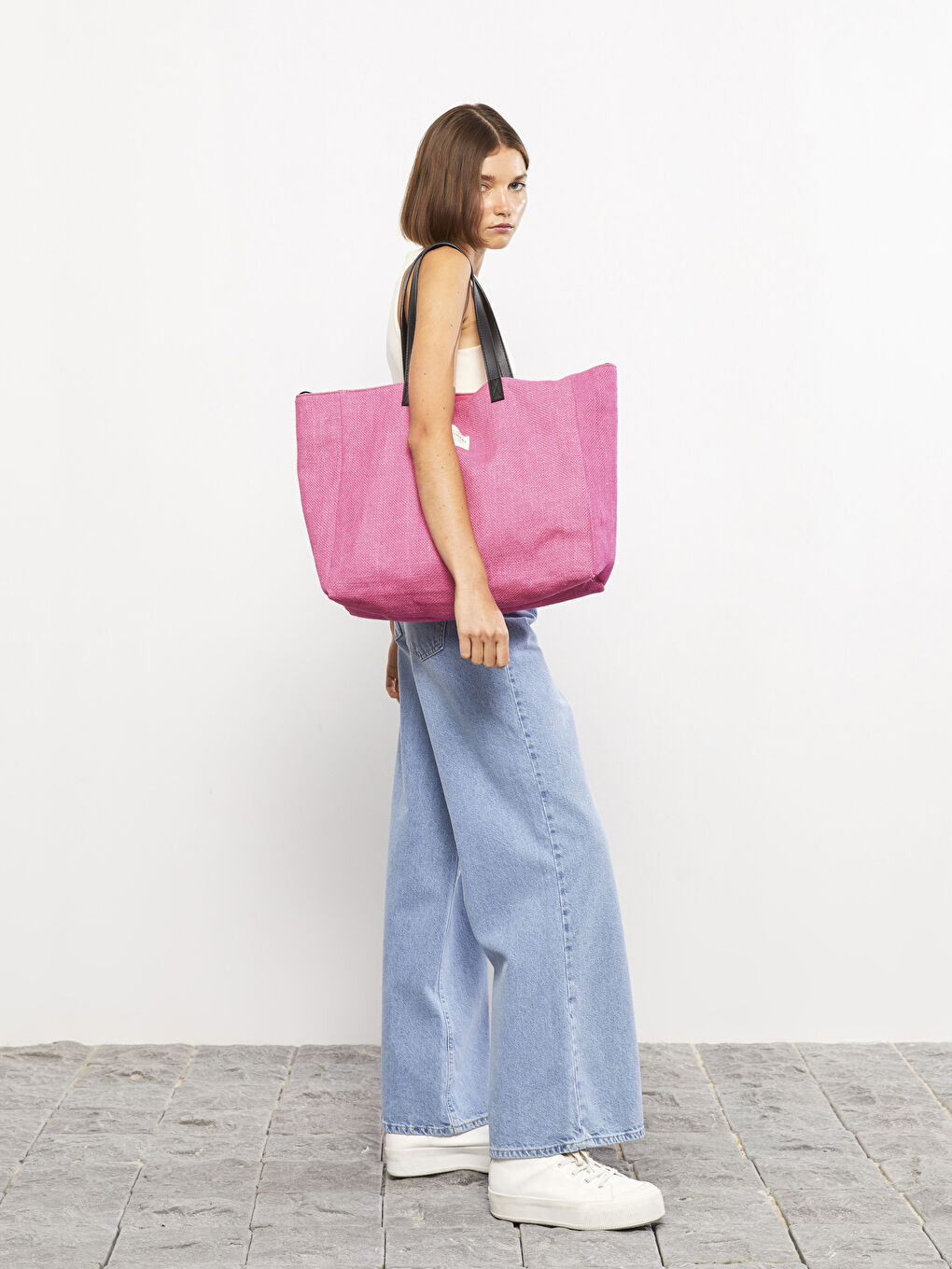 Torba za plažu sa štampanom etiketom za žene-1