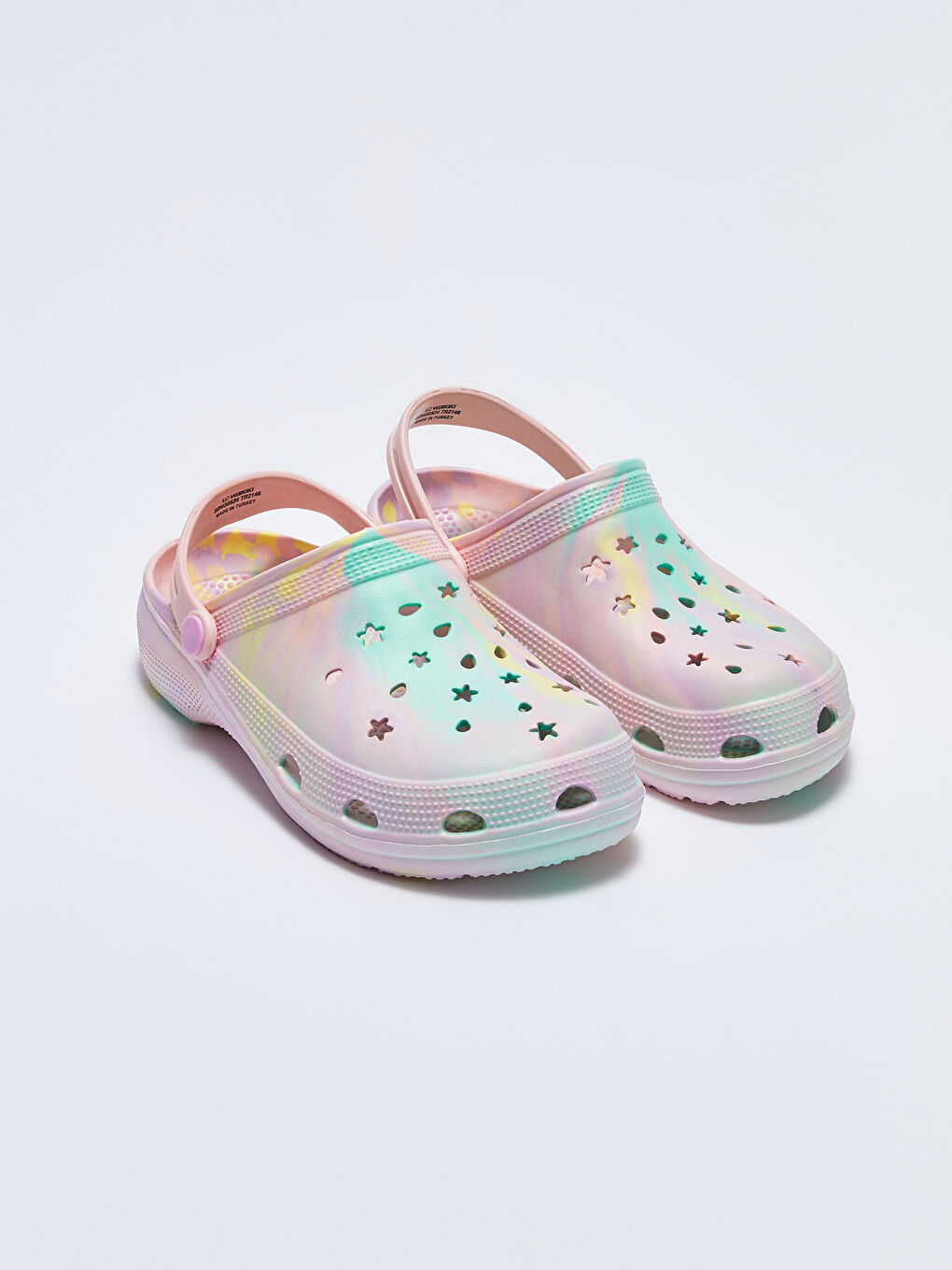 Karışık Çok Renkli Önü Kapalı Kız Çocuk Plaj Sandaleti