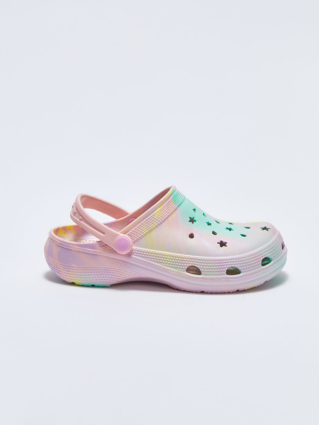 Karışık Çok Renkli Önü Kapalı Kız Çocuk Plaj Sandaleti-1