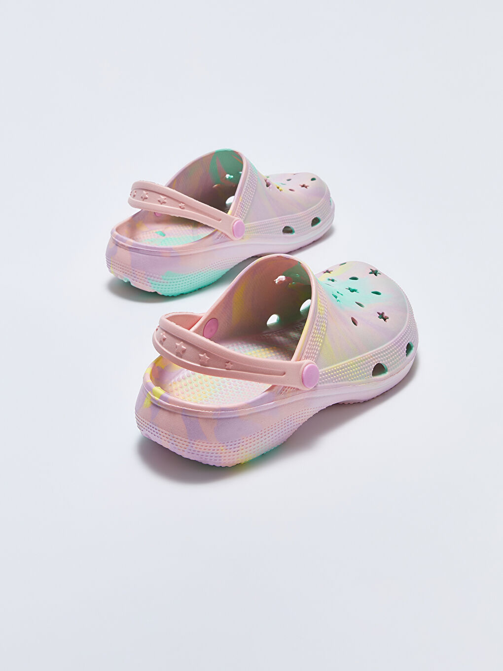 Karışık Çok Renkli Önü Kapalı Kız Çocuk Plaj Sandaleti-2