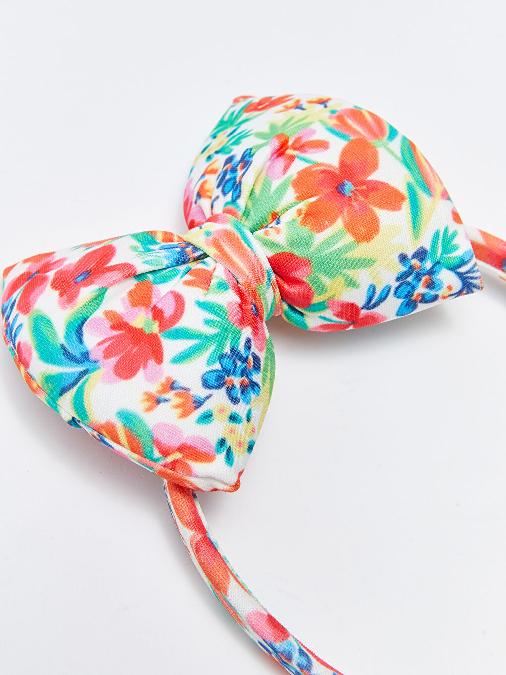 Karışık Fiyonk Detaylı Baskılı Kız Bebek Taç-1