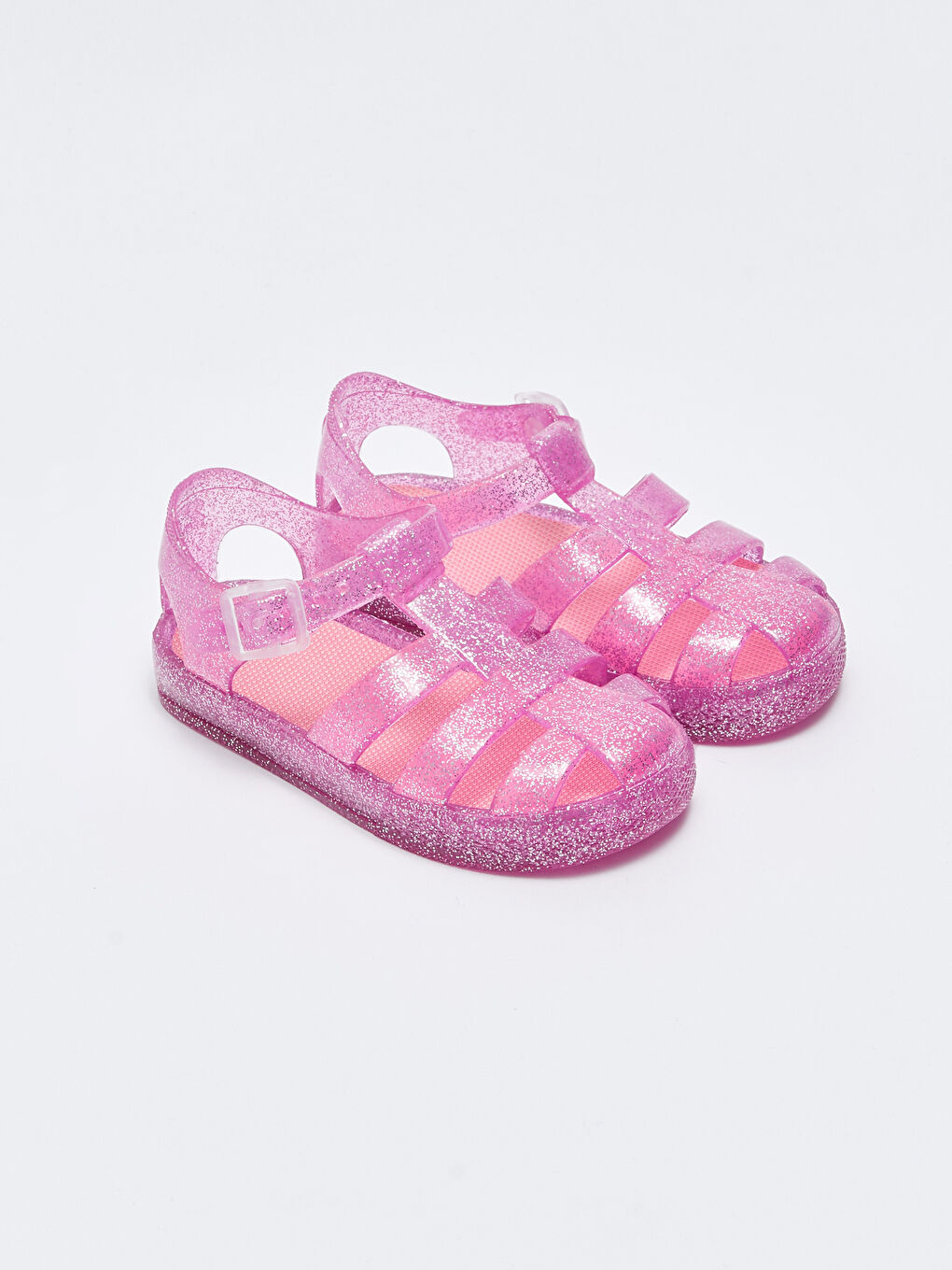 Sandales pour Filles à Bride Transparente avec Détail de Boucle