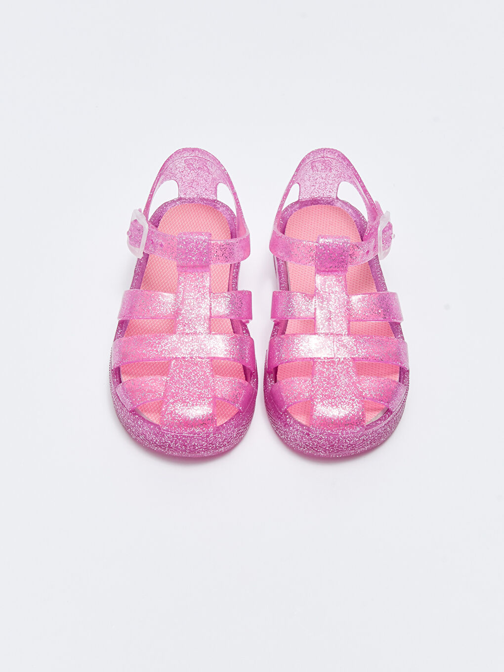 Sandales pour Filles à Bride Transparente avec Détail de Boucle-2