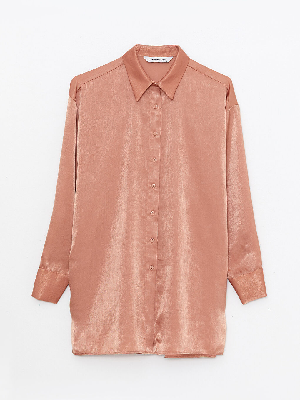 Košulja od satena sa dugim rukavima, dugmadima, za žene-5