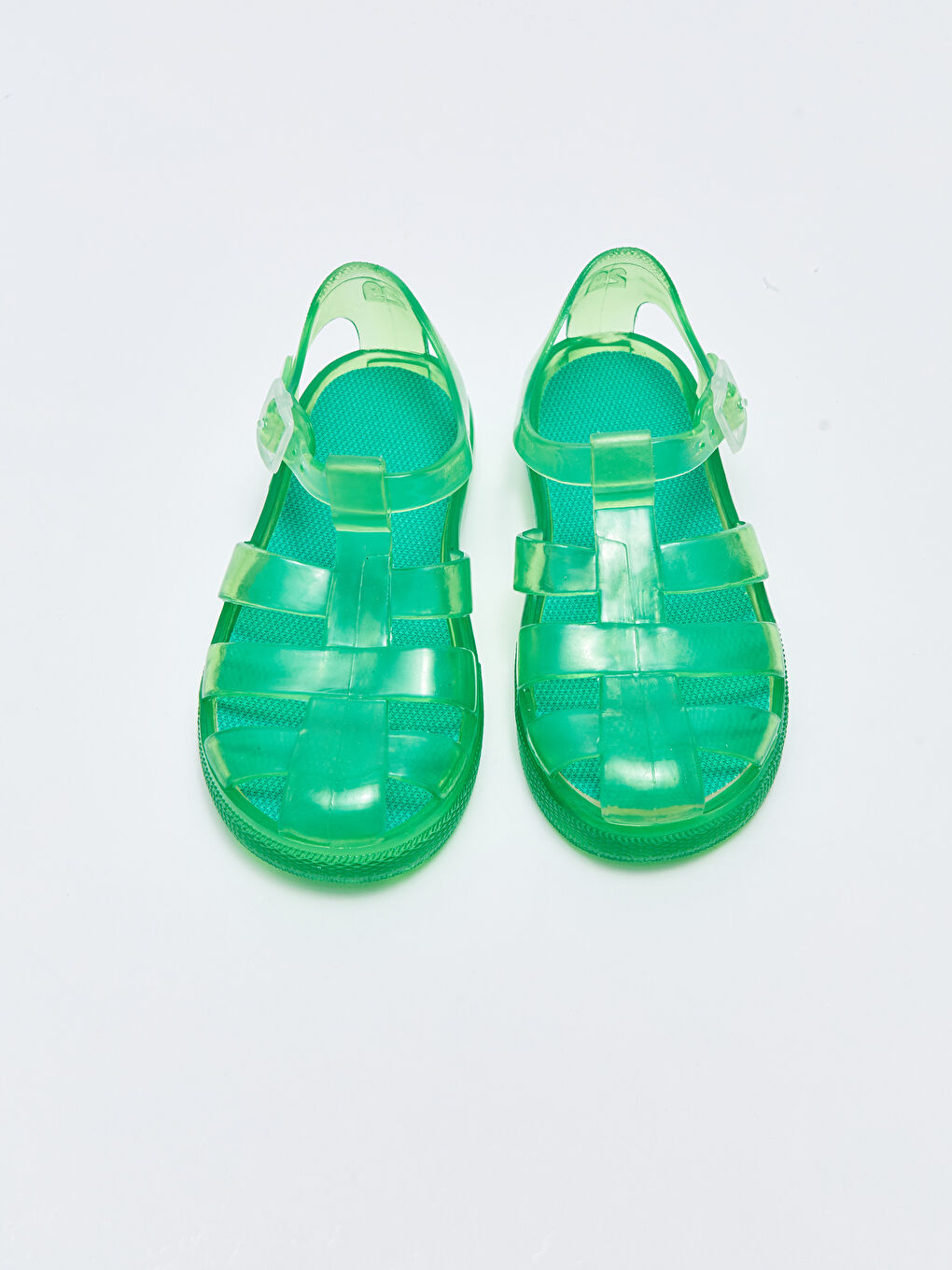 Transparenter Riemen Schnallenverschluss Detaillierte Jungen Sandalen-2