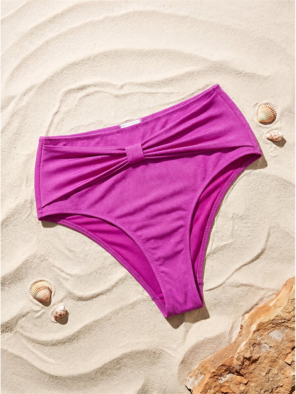 Fuşya Kadın Düz Bikini Alt