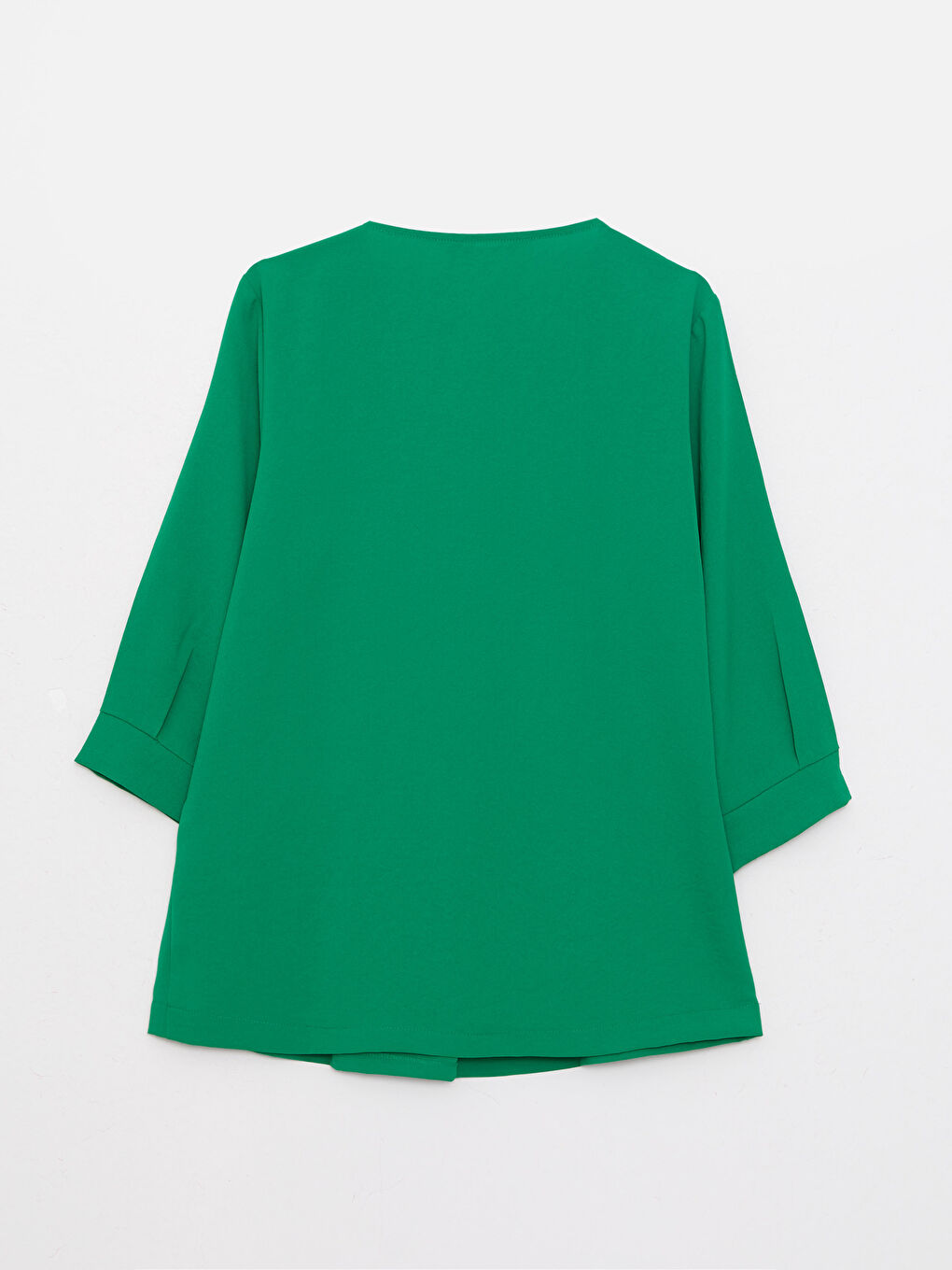 Women's Notch Neck Plain Blouse-6