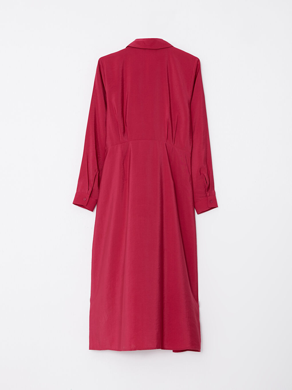 قميص فستان بسيط بكم طويل نساء-6