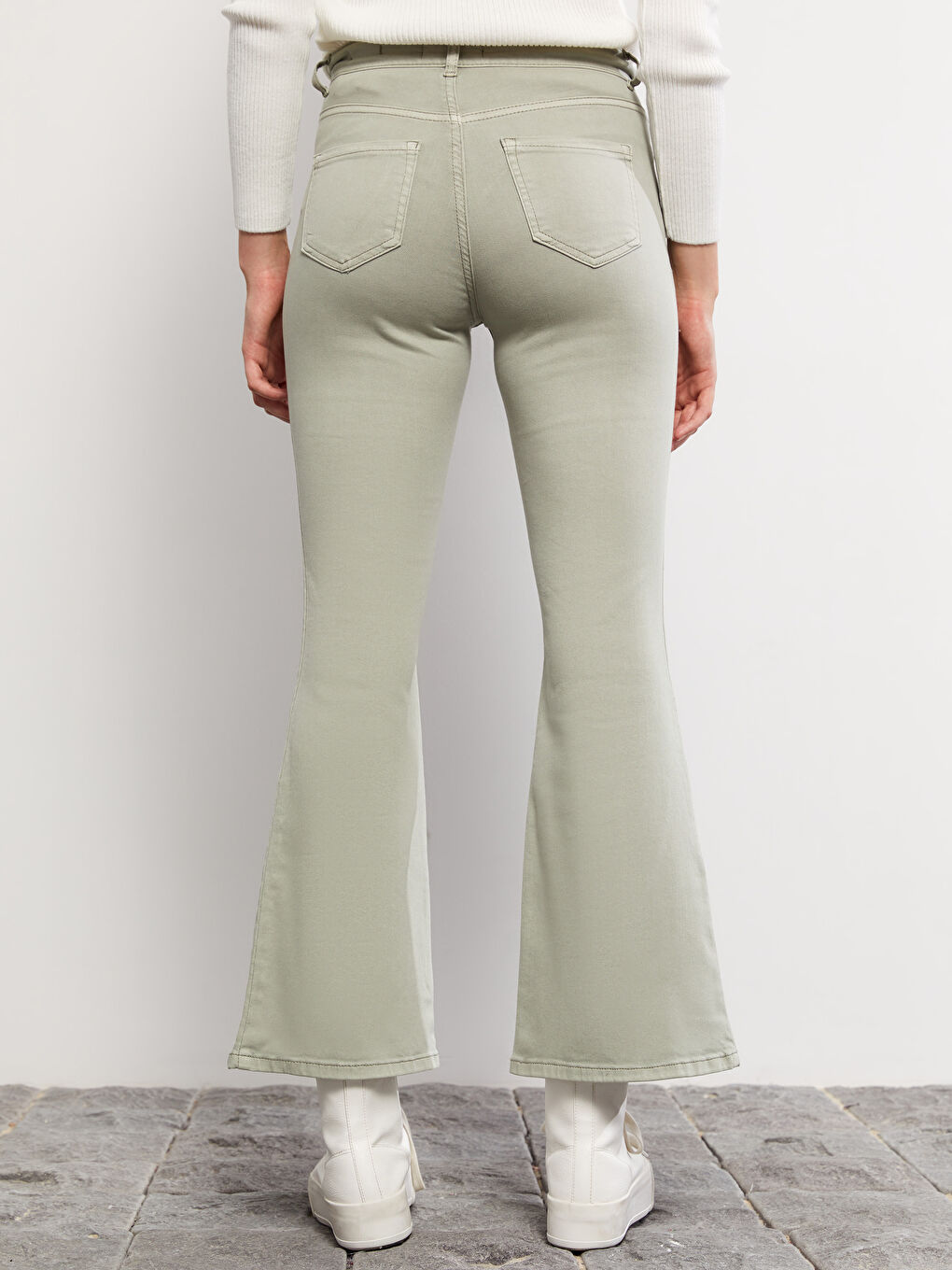 High Waist Mars Flare Women's Jeans-3