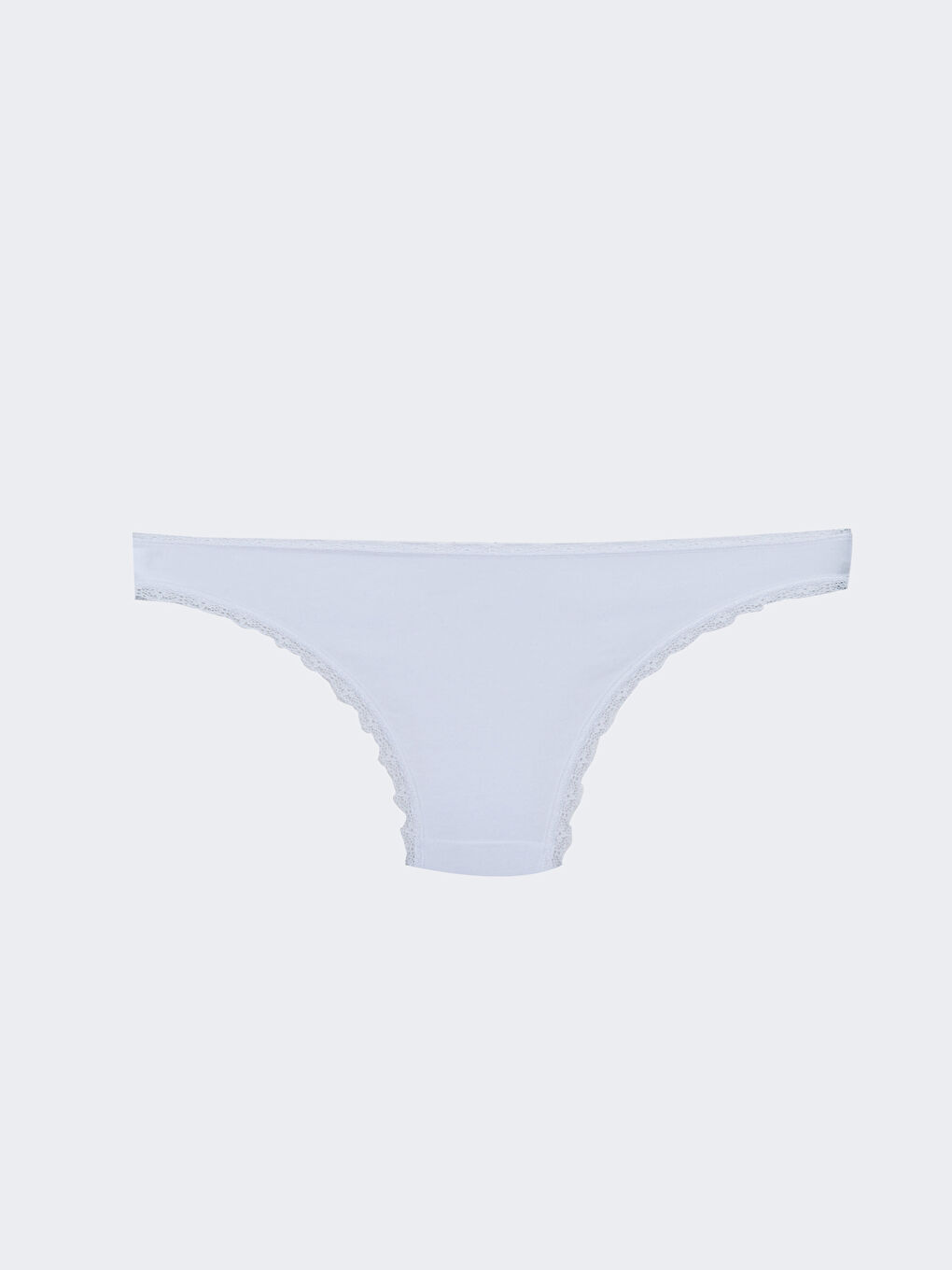 Beyaz Dantel Detaylı Klasik Kadın Külot-1