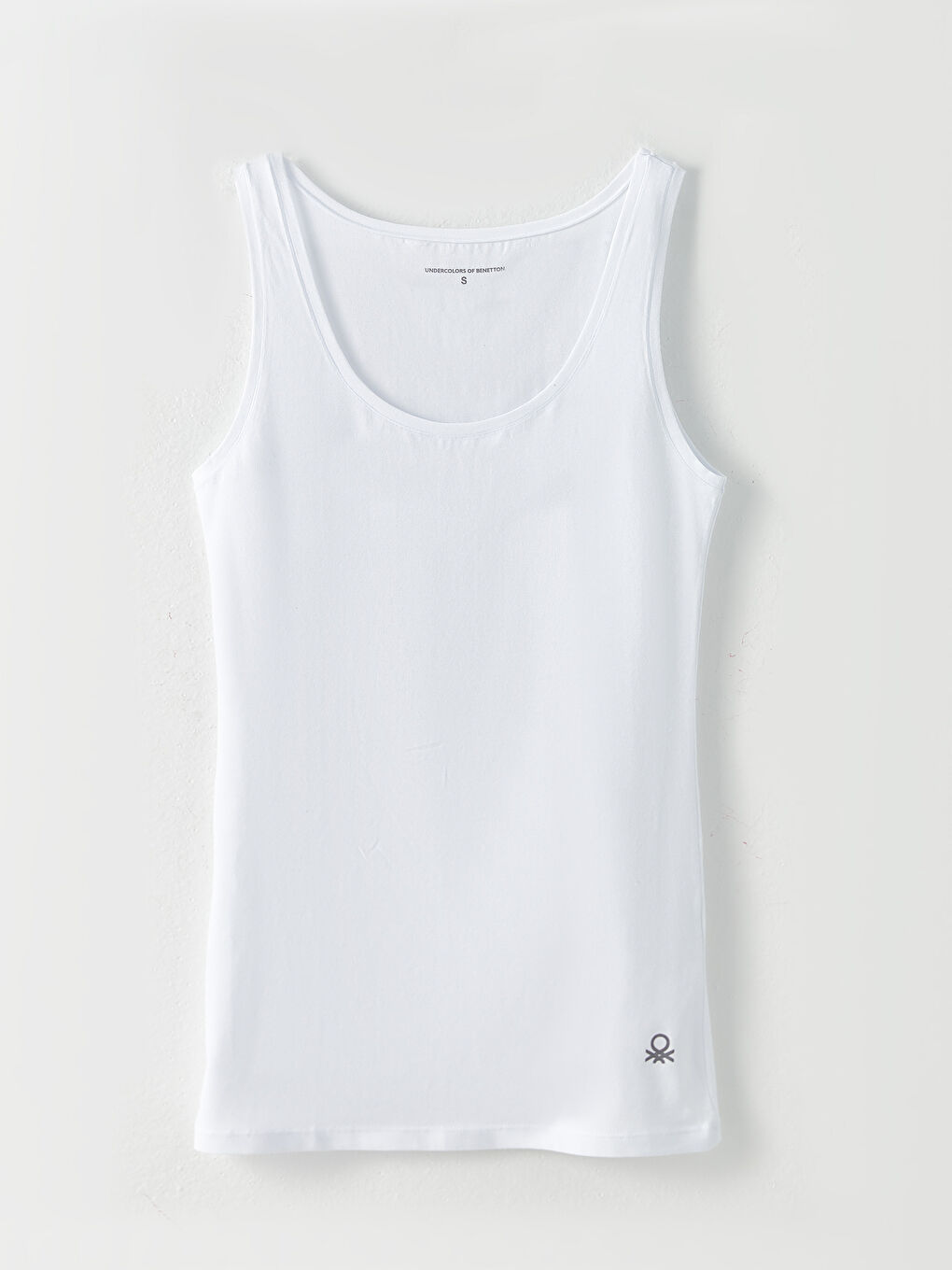 Beyaz Logo Baskılı Kadın Atlet-2