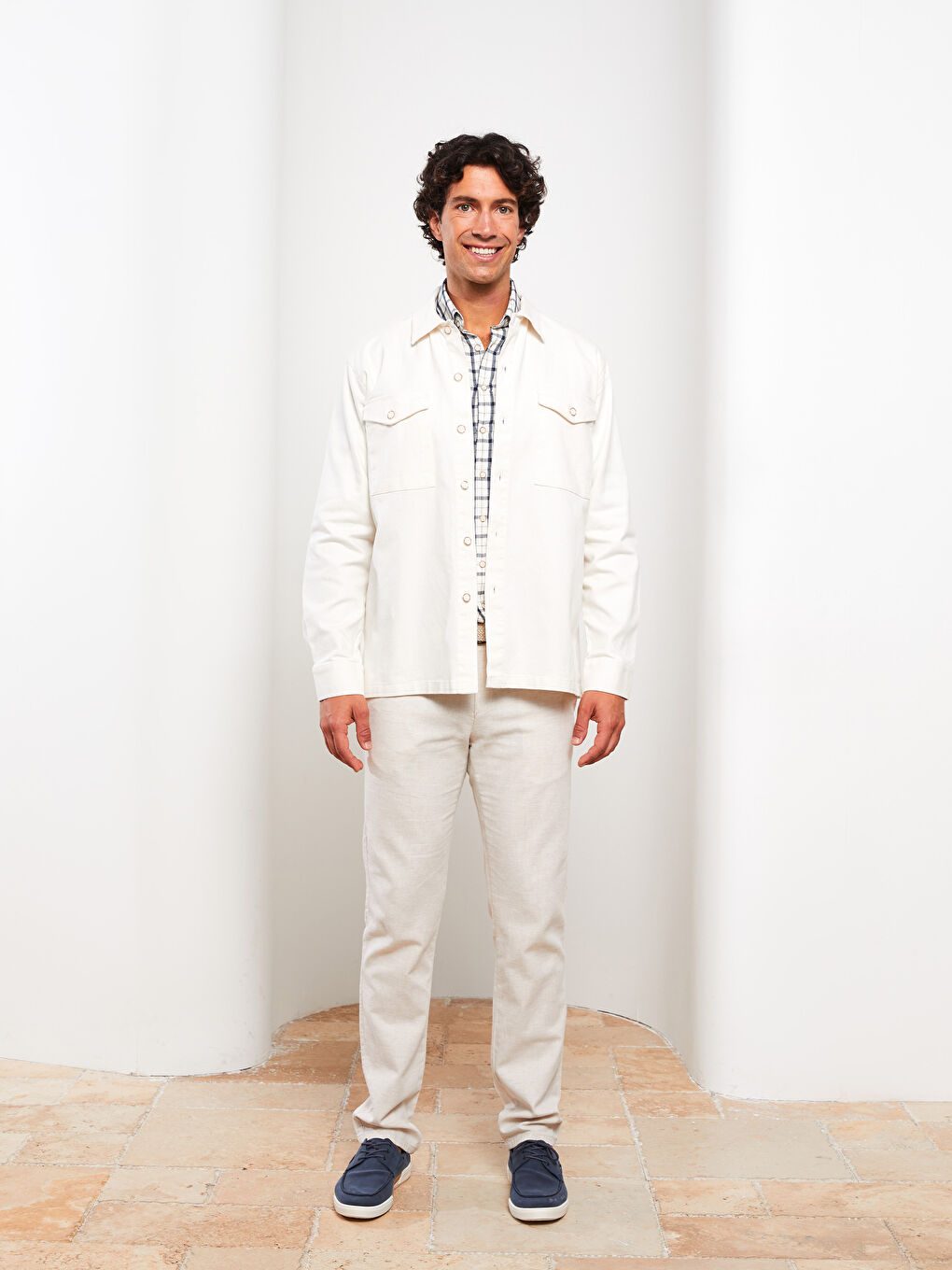 SOUTHBLUE Slim Fit Linen Men's Trousers -S2NL40Z8-FHL