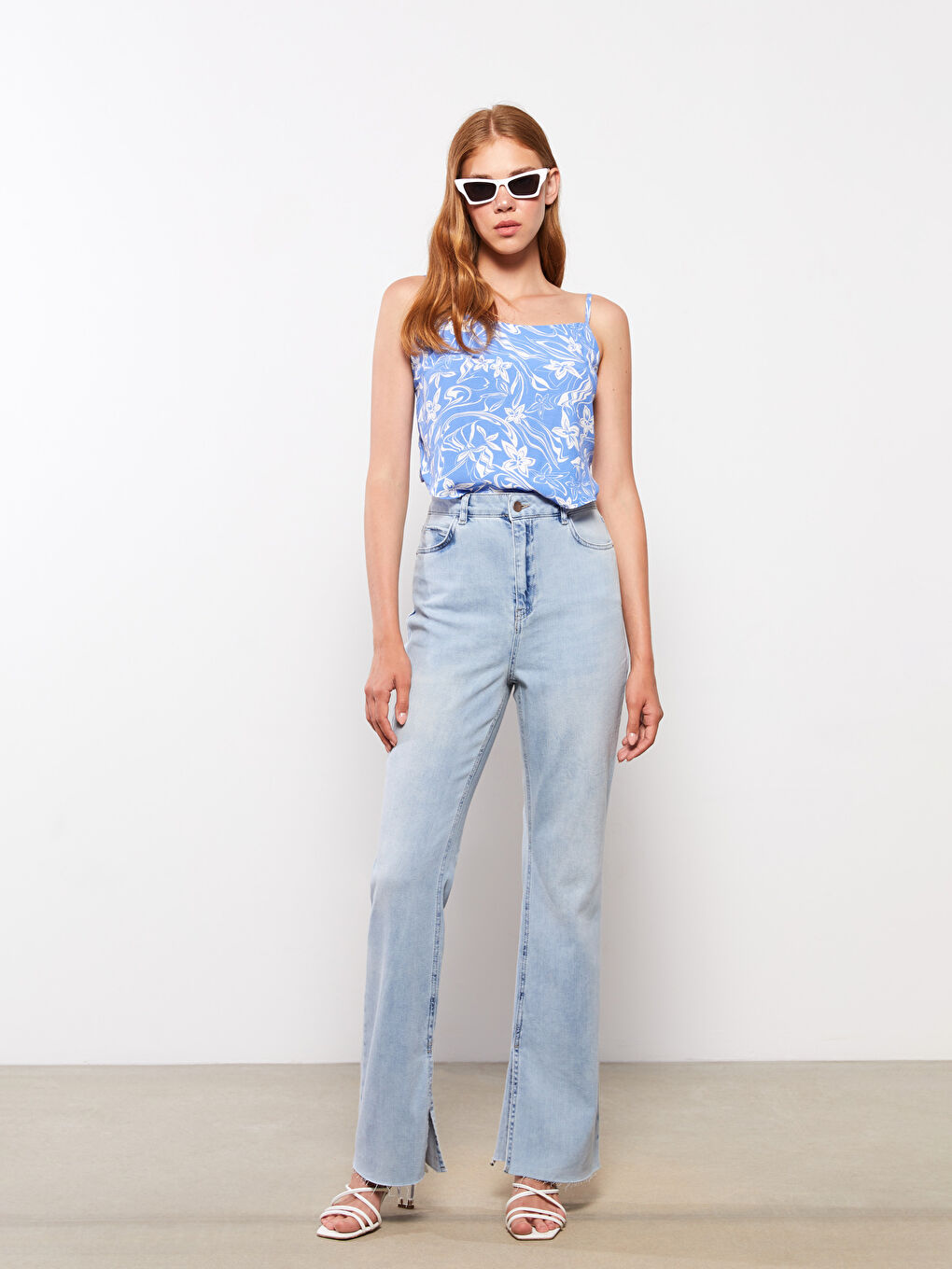 İndigo Wideleg Kadın Jean Pantolon