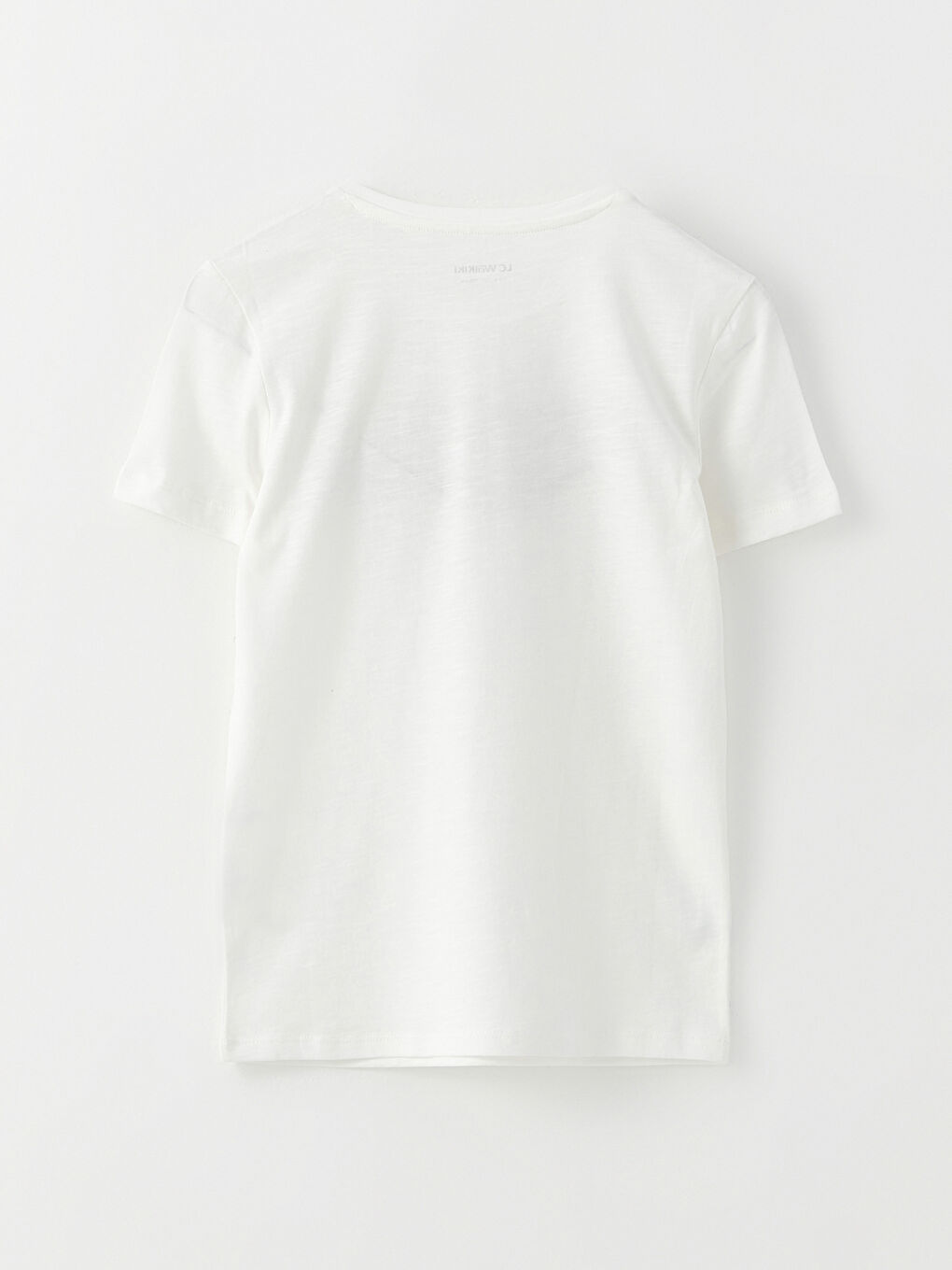 Crew Neck Printed Short Sleeve Cotton Boy T-shirt-1