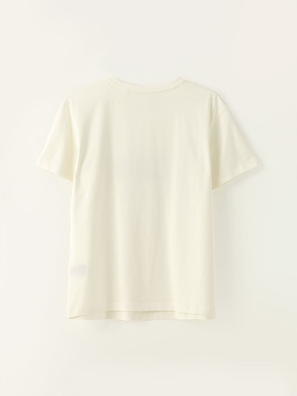 Crew Neck Printed Short Sleeve Cotton Women's T-shirt-6