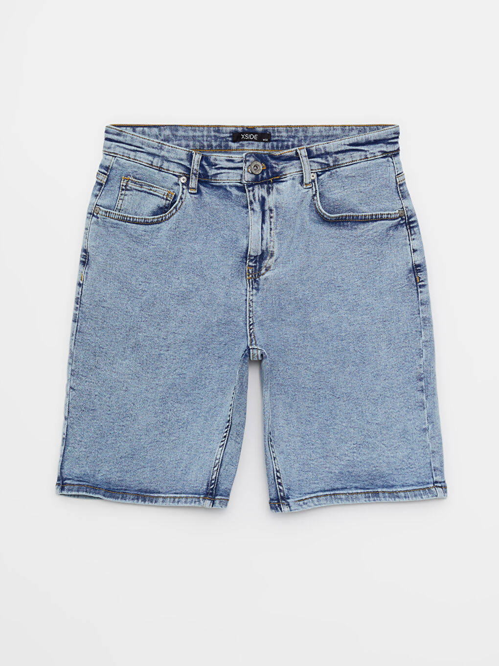 Mavi Standart Kalıp Erkek Jean Şort-4