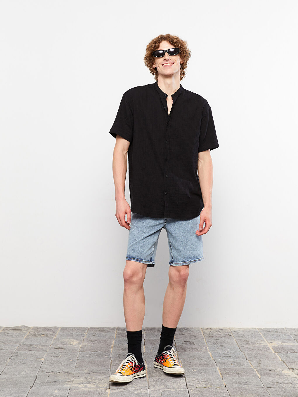 Mavi Standart Kalıp Erkek Jean Şort