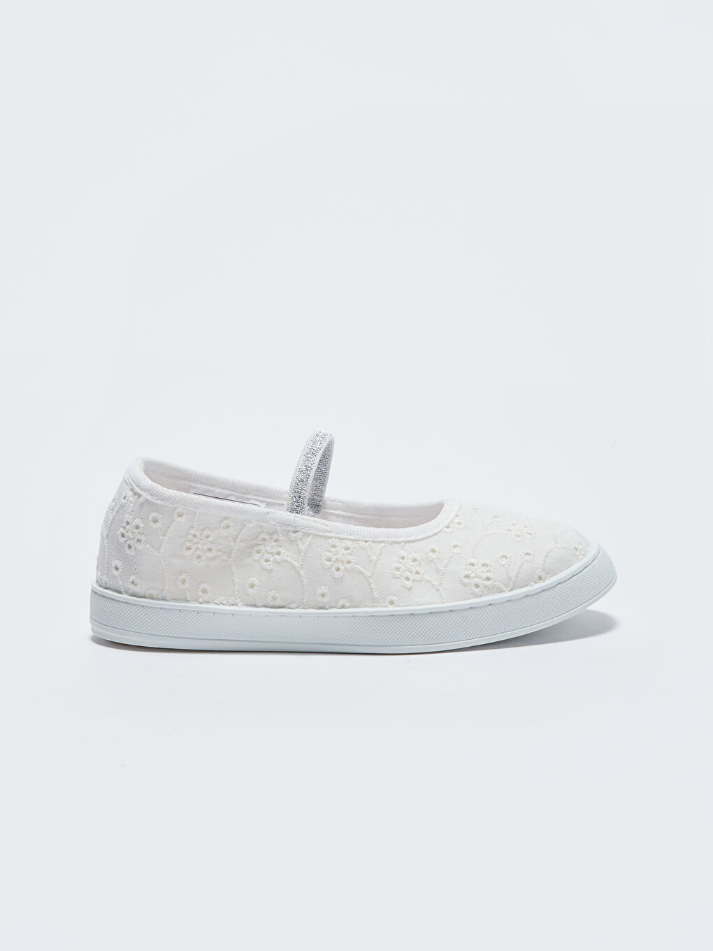 Embroidered Elastic Girl Baby Flats-1