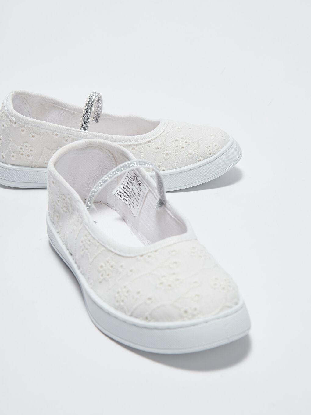 Embroidered Elastic Girl Baby Flats-2