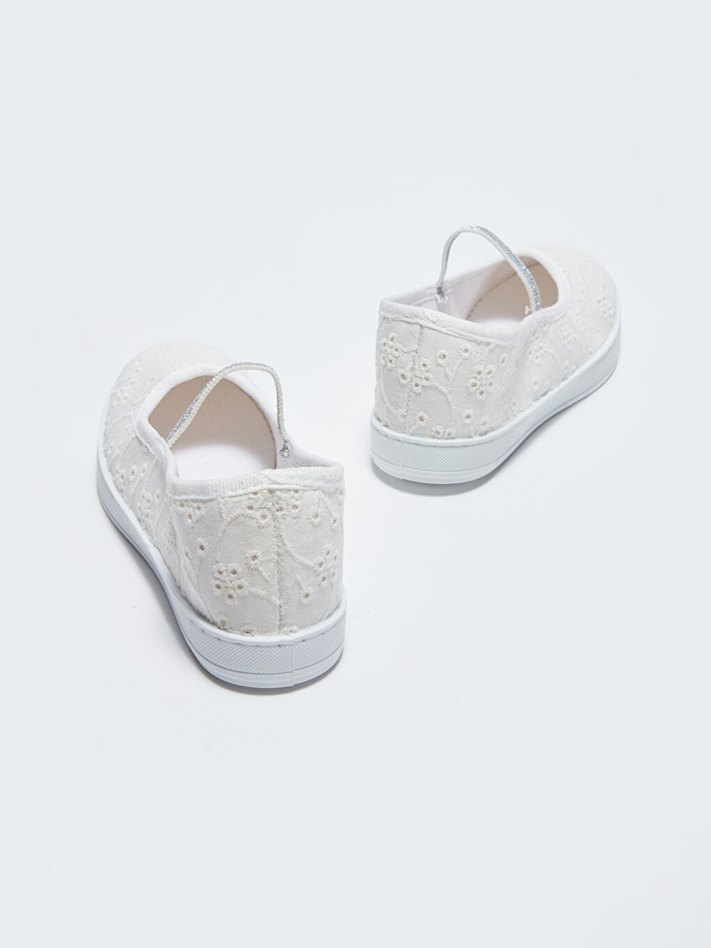 Embroidered Elastic Girl Baby Flats-3