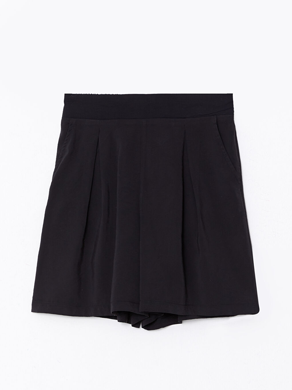 Women's Elastic Waist Comfortable Fit Plain Shorts -S2NM61Z8-CVL