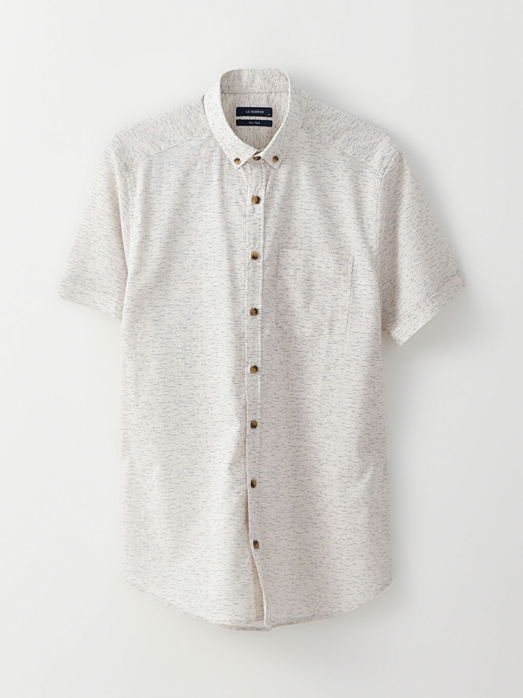 Slim Fit Short Sleeve Oxford Men Shirt-5