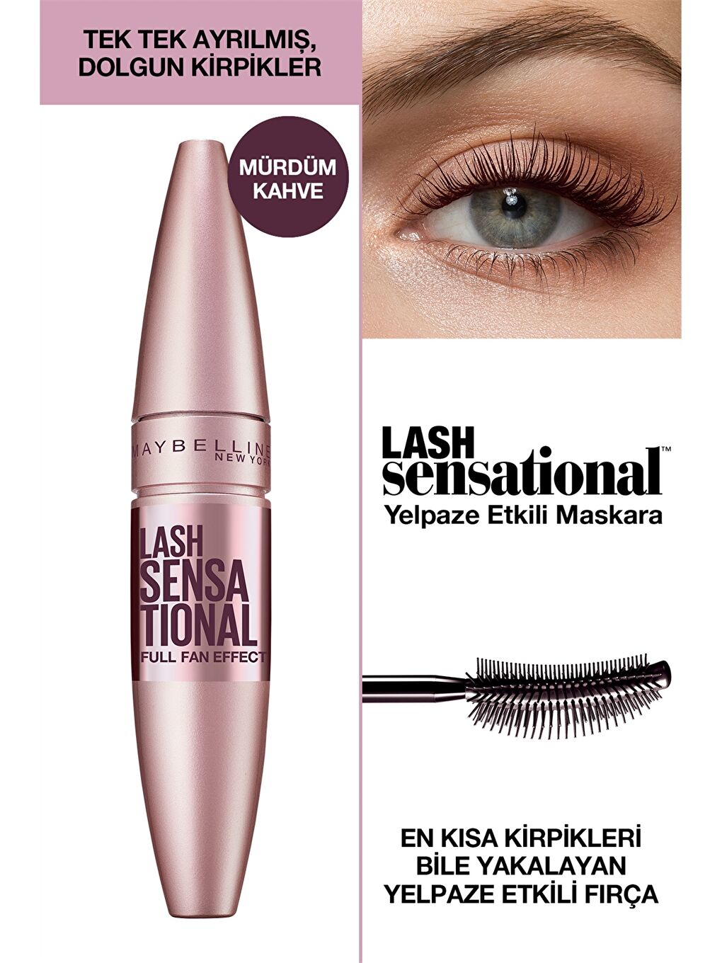 MAYBELLINE NEWYORK Lash Sensational Maskara - Burgundy Brown - 3