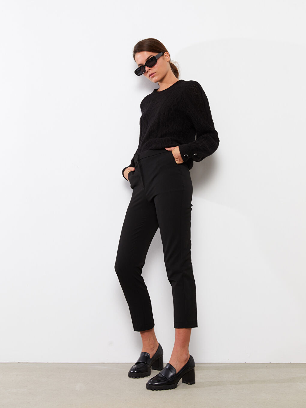 Women's Standard Fit Plain Trousers