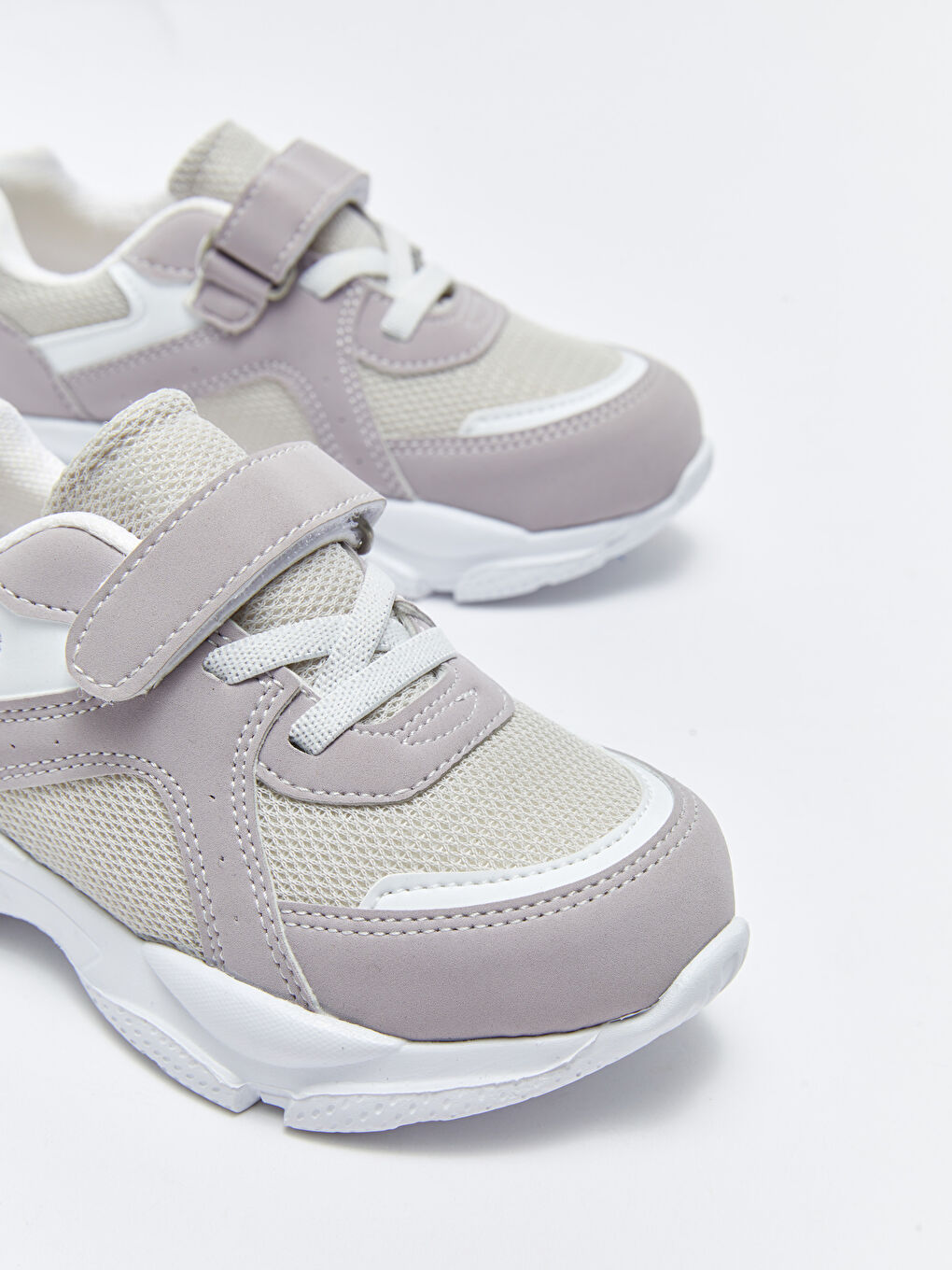 Gri Bağcık ve Cırt Cırtlı Erkek Bebek Spor Ayakkabı-2