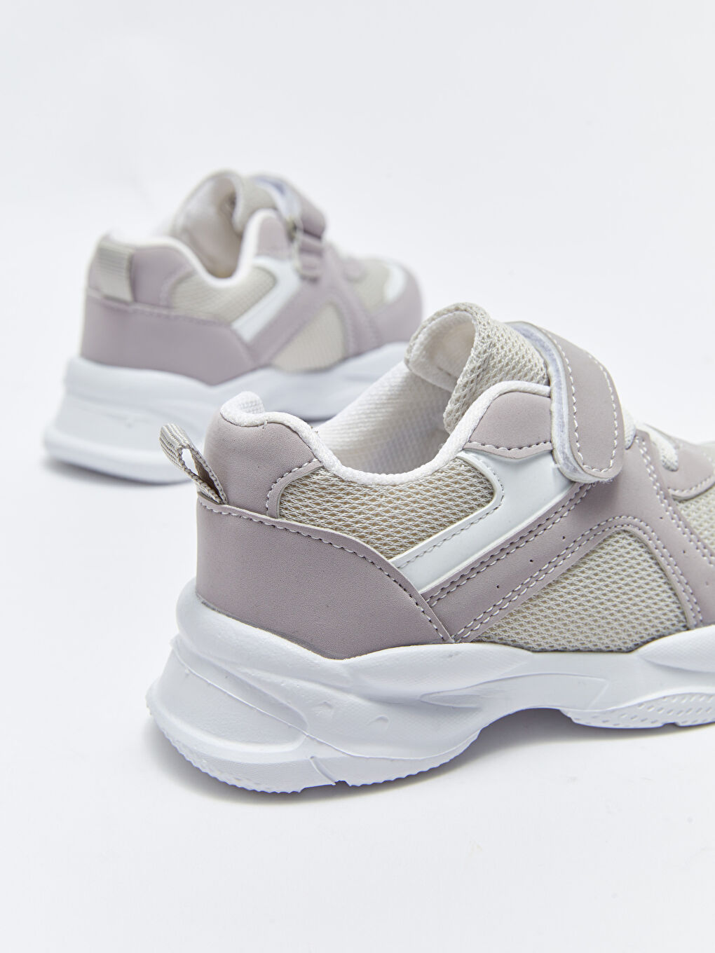 Gri Bağcık ve Cırt Cırtlı Erkek Bebek Spor Ayakkabı-4