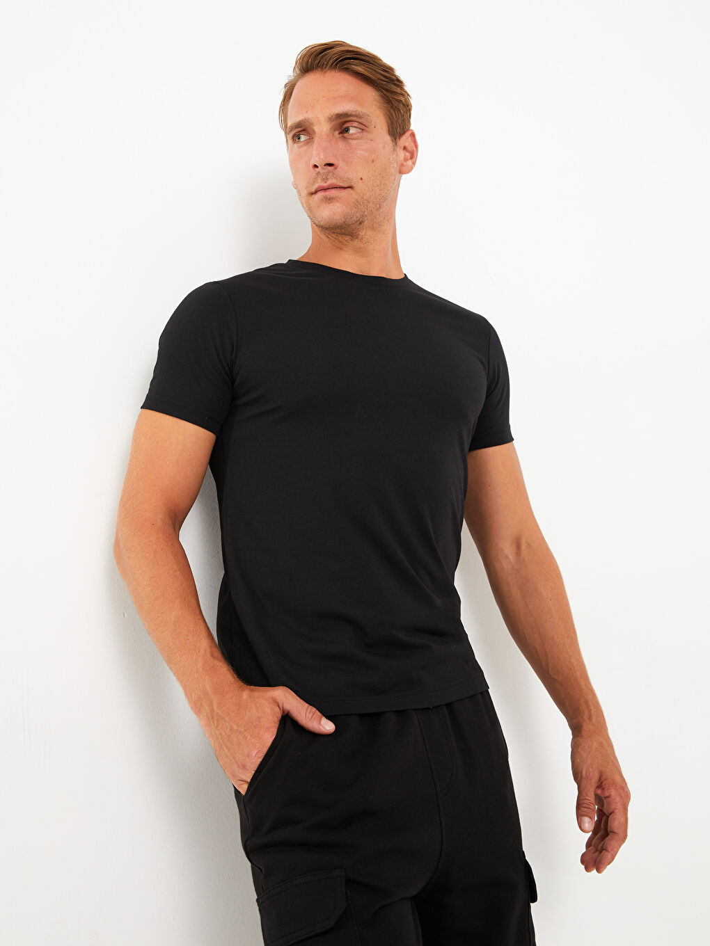 Crew Neck Jersey Men's T-Shirt-1