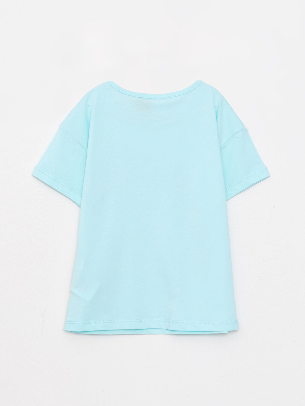 Turkuaz Bisiklet Yaka Kısa Kollu Paw Patrol Baskılı Kız Bebek Tişört-1