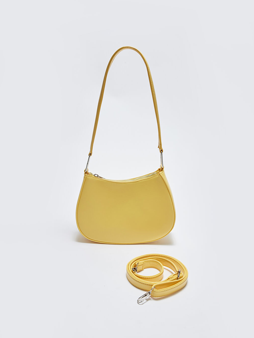 Faux Leather Women's Baguette Bag-3
