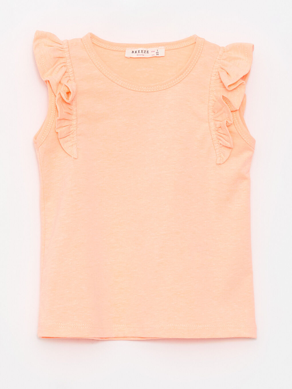 Turuncu Bisiklet Yaka Kız Çocuk Tişört