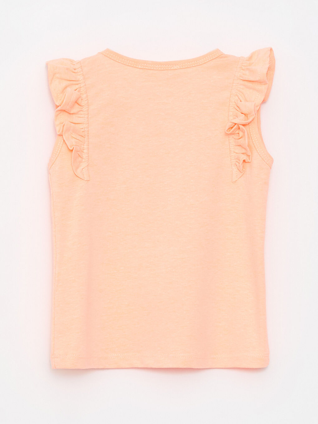 Turuncu Bisiklet Yaka Kız Çocuk Tişört-1