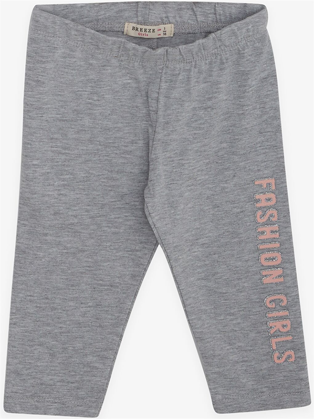 Turuncu Bisiklet Yaka Baskılı Kısa Kollu Kız Çocuk Tişört ve Tayt-3