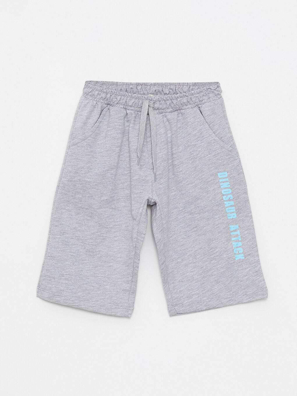 Mavi Bisiklet Yaka Baskılı Kısa Kollu Erkek Çocuk Tişört ve Şort-2