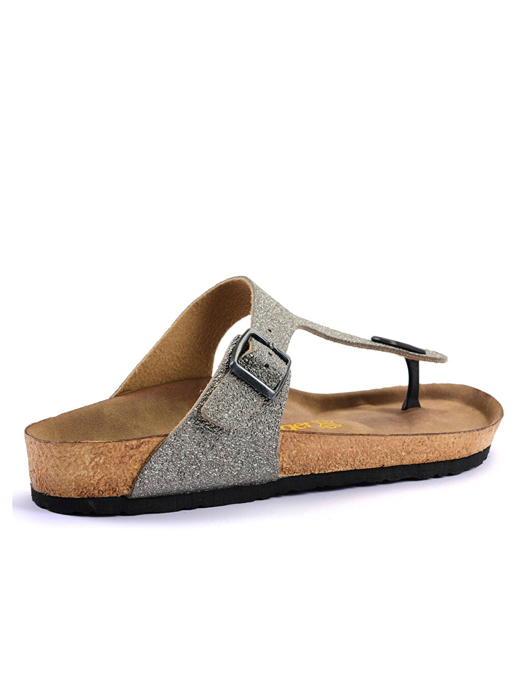 Gri Toka Detaylı Parmak Arası Kadın Terlik-3