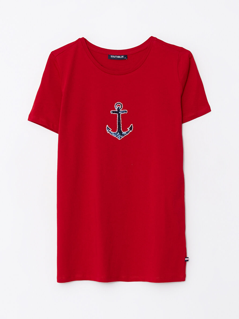 Crew Neck Printed Short Sleeve Cotton Women's T-shirt-5