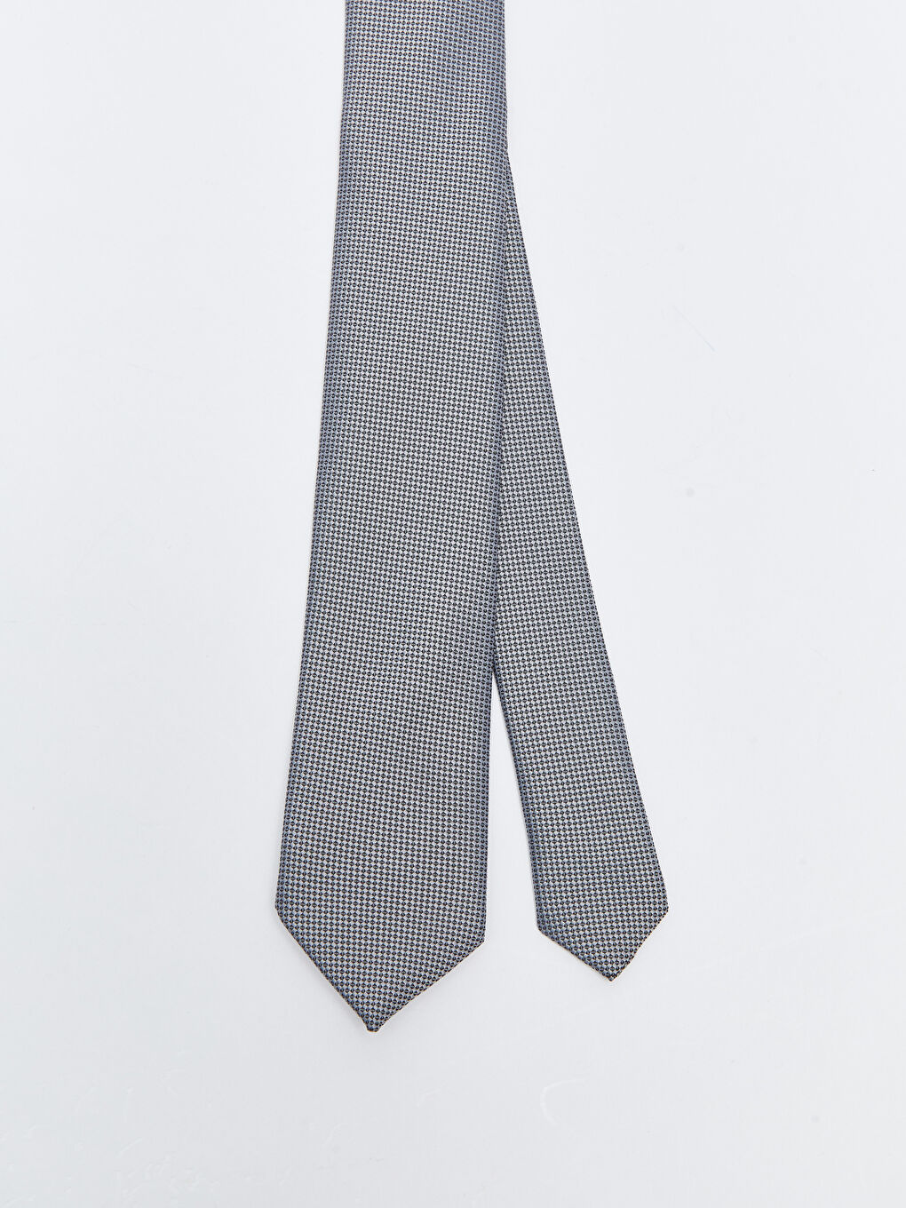 Gri Desenli İnce Erkek Kravat-1