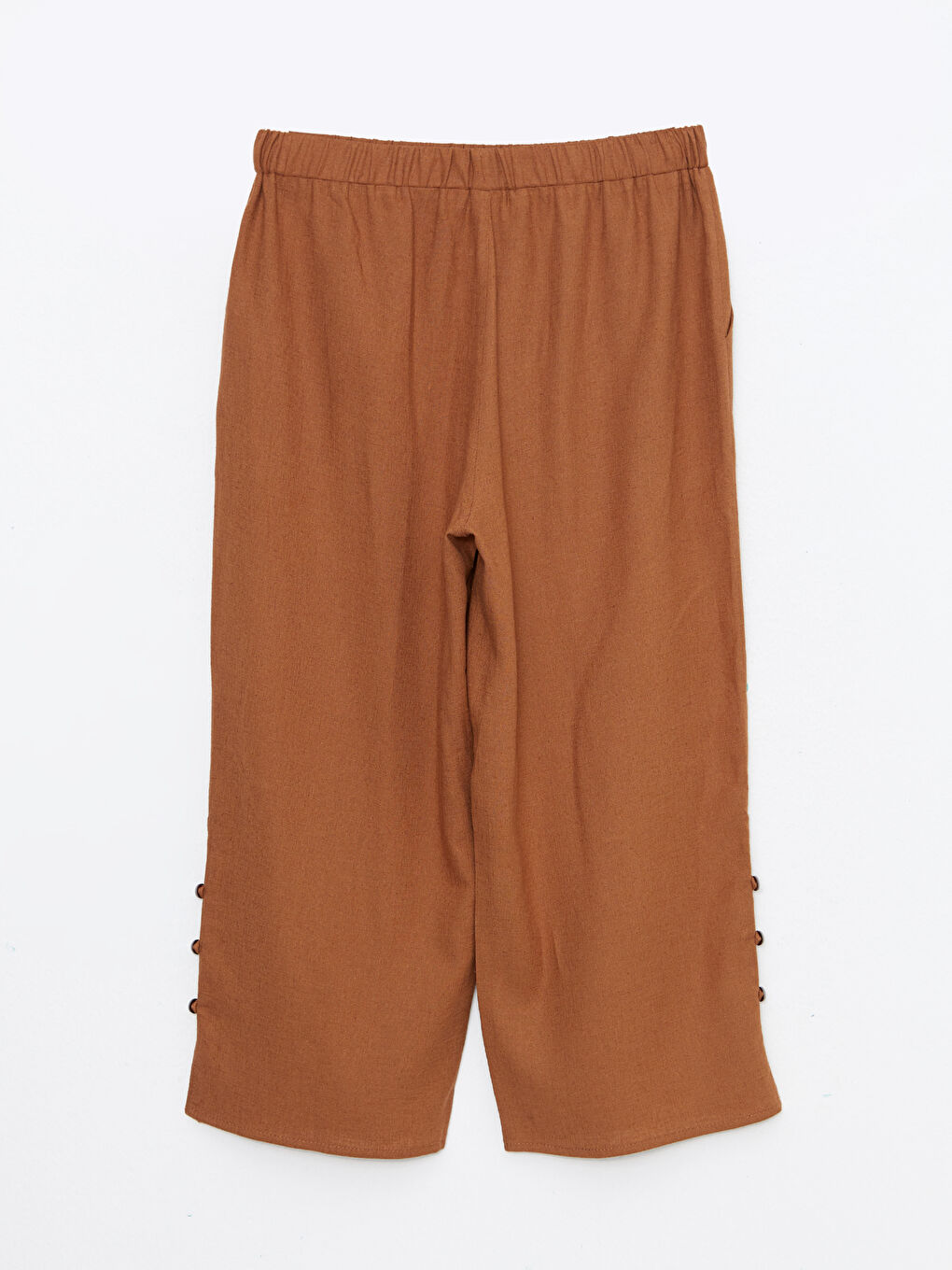 Kahverengi Beli Lastikli Kadın Kapri-6