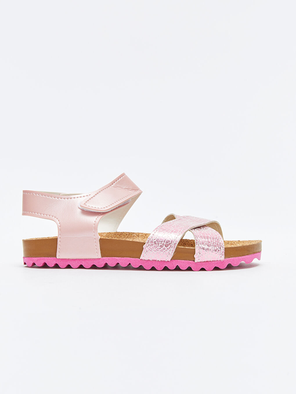 Pembe Cırt Cırtlı Kız Çocuk Sandalet-2