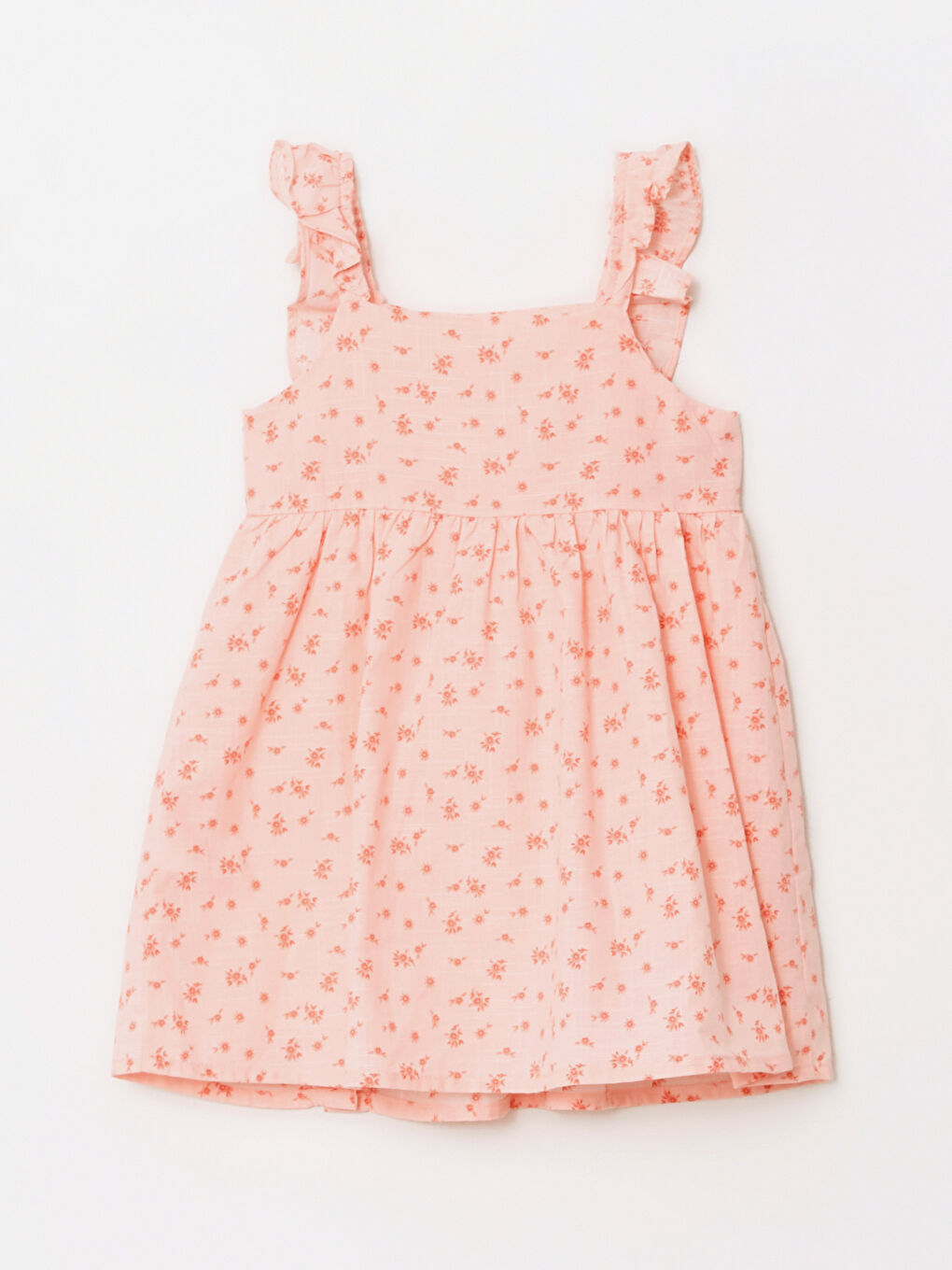 Square Collar Sleeveless Printed Baby Girls' Dress-1