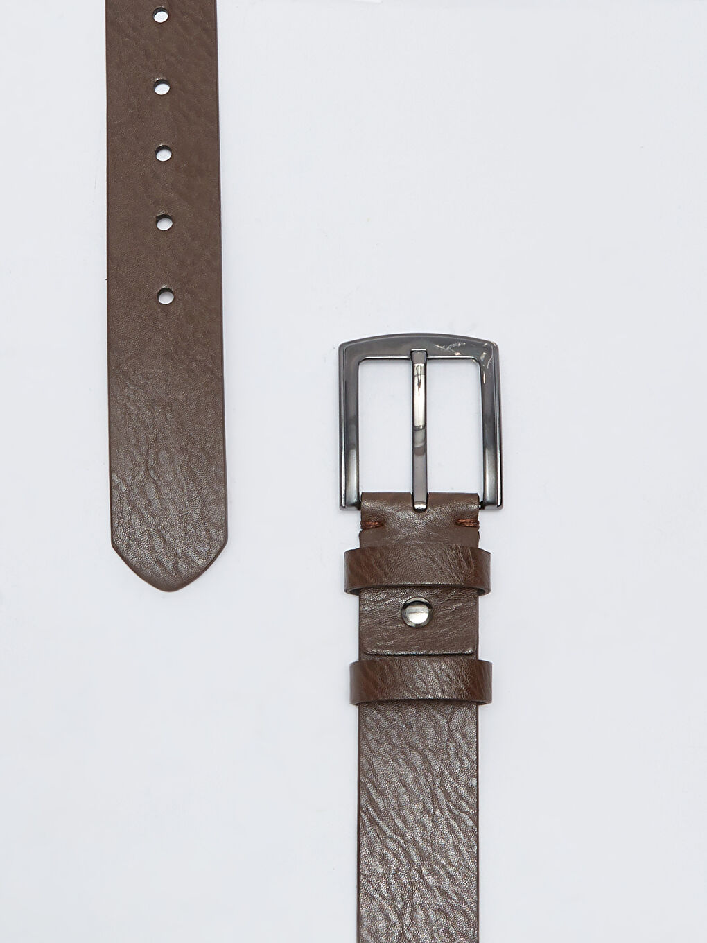 Kahverengi Deri Görünümlü Erkek Kemer-2