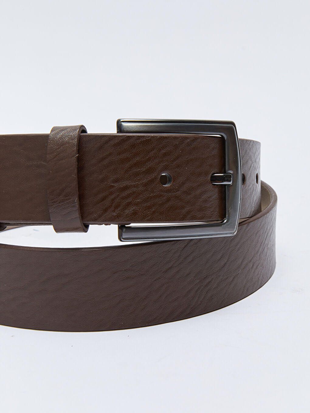 Kahverengi Deri Görünümlü Erkek Kemer-3