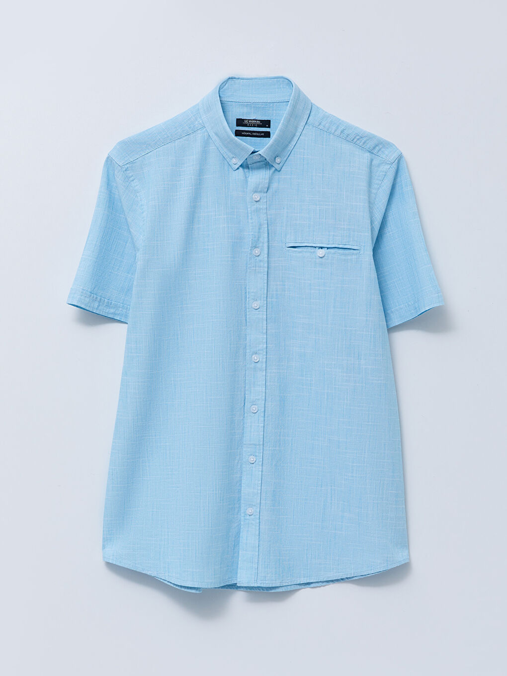 LCWAIKIKI Basic Regular Fit Short Sleeve Men's Shirt -S33967Z8-CT4