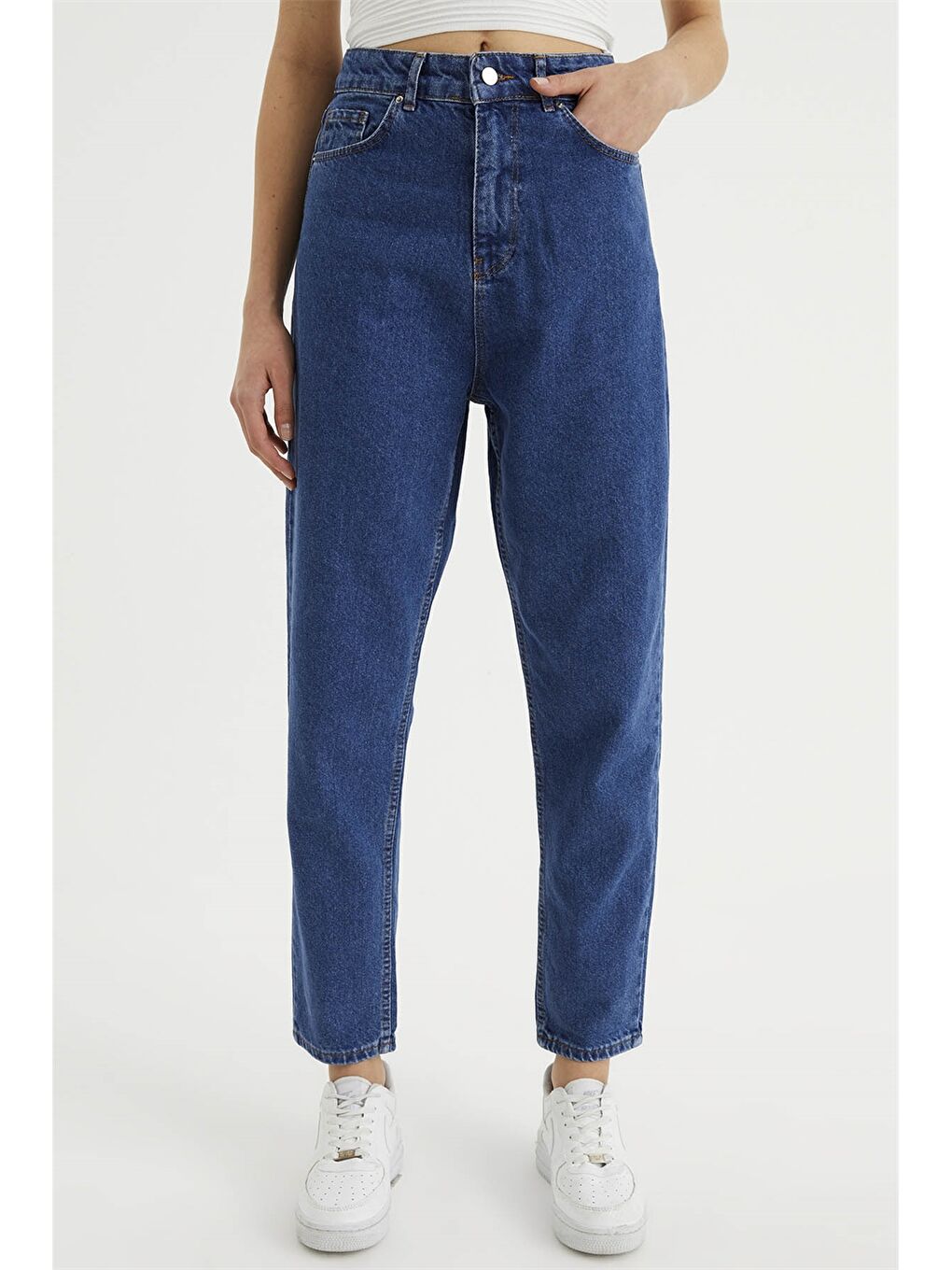 Mavi Kadın Mom Fit Düz Jean Pantolon-1